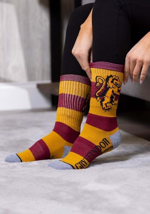 HARRY POTTER GRYFFINDOR RUGBY STRIP CREW SOCKS