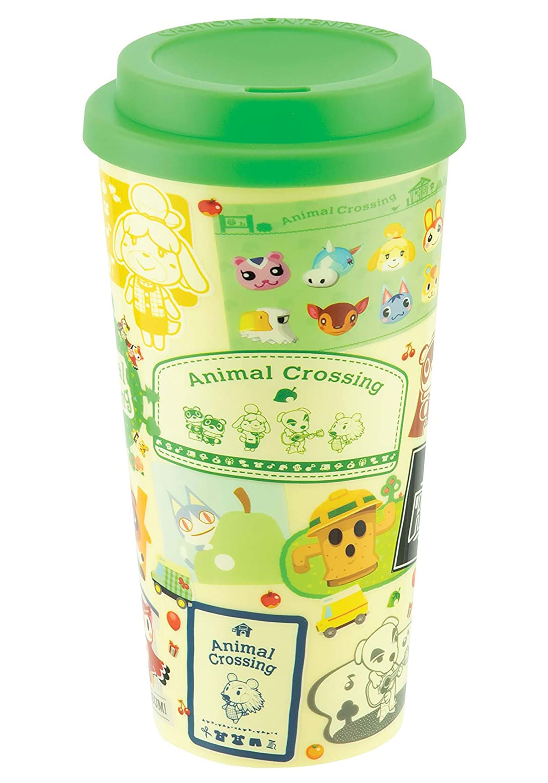 Photos - Other Toys Paladone Nintendo: Animal Crossing Travel Mug Green/Brown/Yellow P 