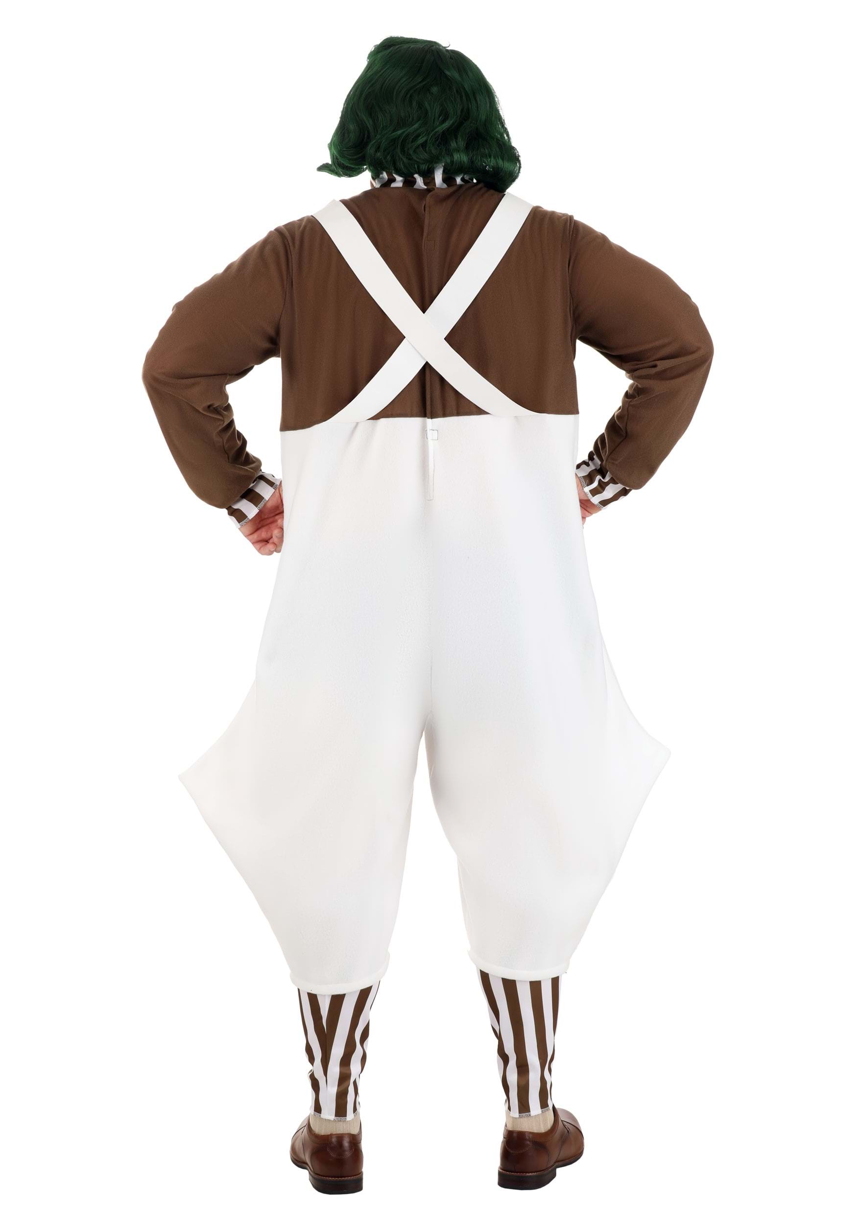 Plus Size Willy Wonka Adult's Oompa Loompa Fancy Dress Costume