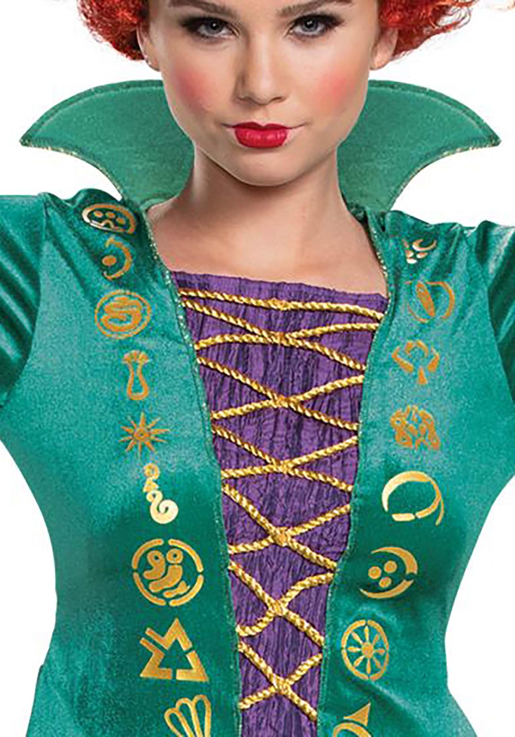 Hocus Pocus Deluxe Wini Women's Fancy Dress Costume Dress , Disney Fancy Dress Costumes