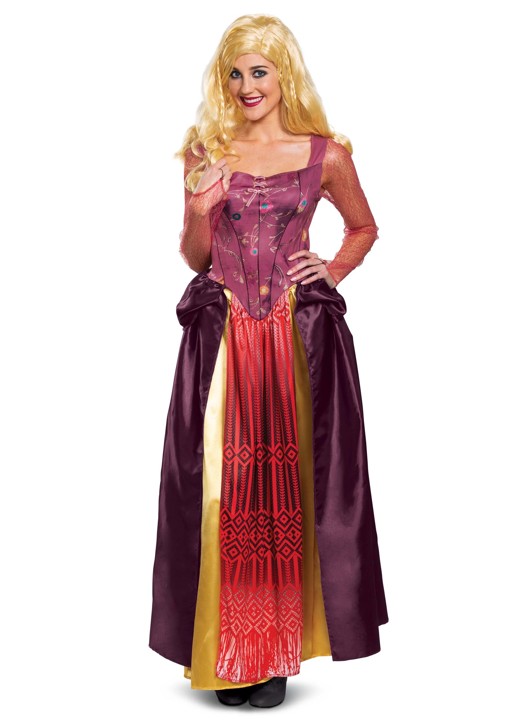Hocus Pocus Deluxe Sarah Fancy Dress Costume For Adults