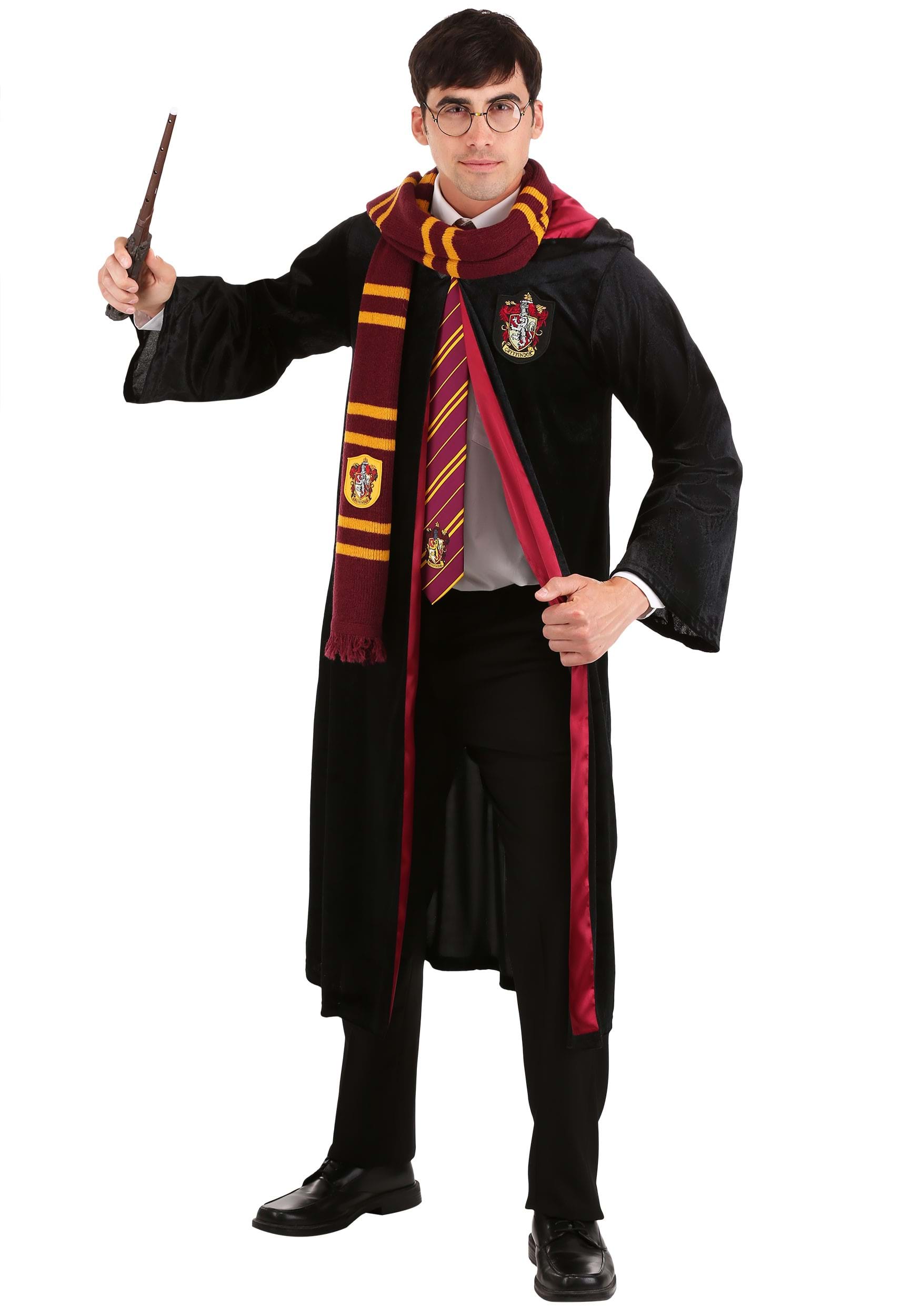 Plus Size Harry Potter Hermione Deluxe Gryffindor Robe For Adults