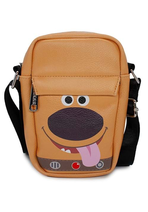 Up Dug Smiling Face Tan Womens Crossbody Wallet