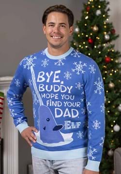 Adult Bye Buddy Narwall Blue Ugly Christmas Sweater