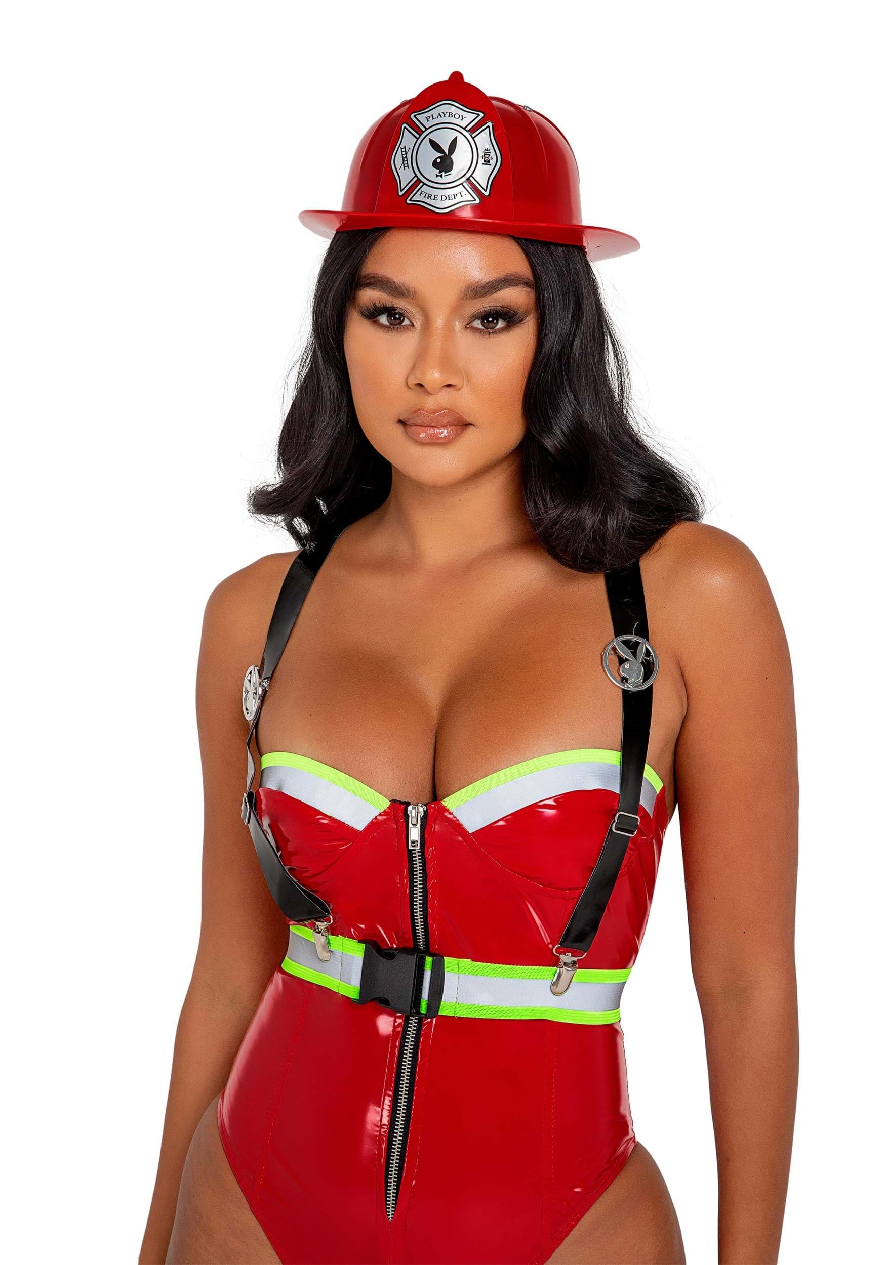 Women's Playboy Smokin' Hot Firegirl Fancy Dress Costume