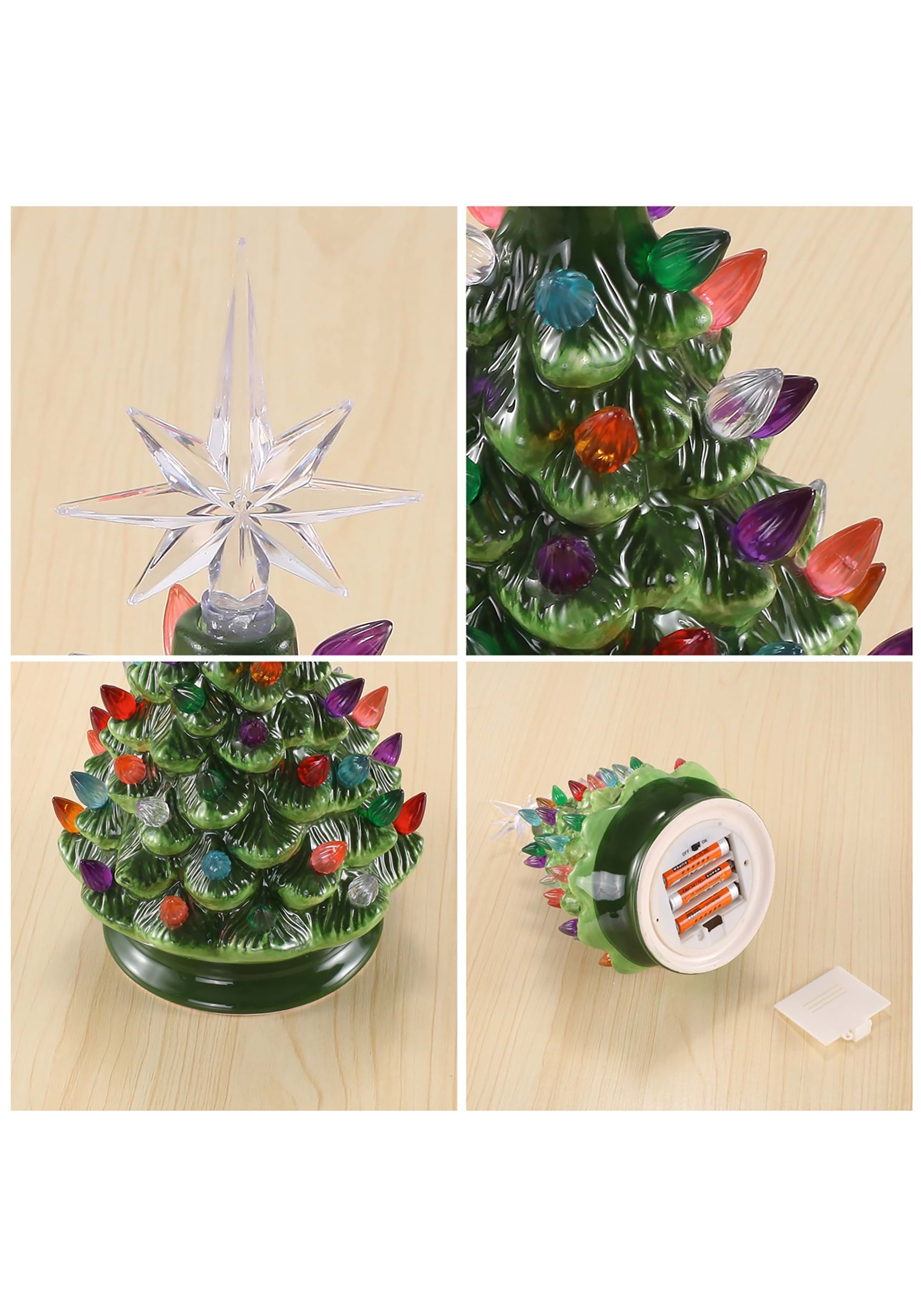 10 Inch Tabletop Ceramic Christmas Tree , Christmas Decorations