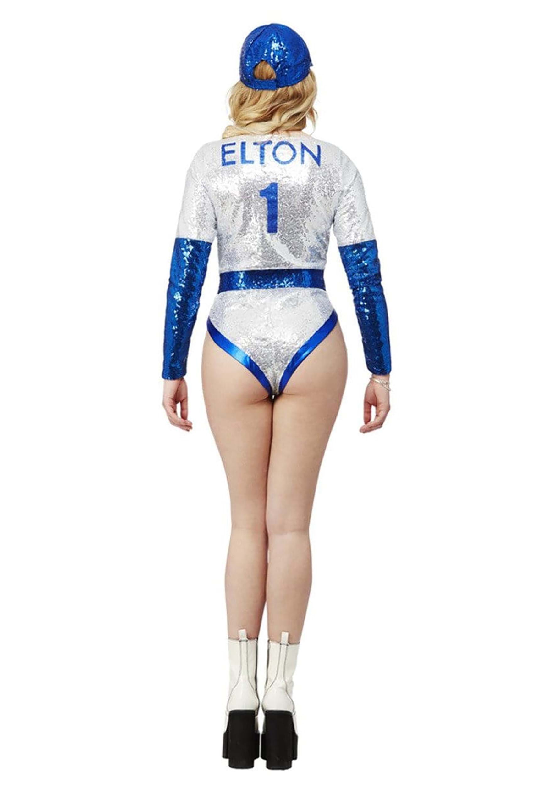 Elton John Deluxe Sequin Baseball Women's Fancy Dress Costume