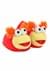 Adult Fraggle Rock Red Plush Slippers Alt 1