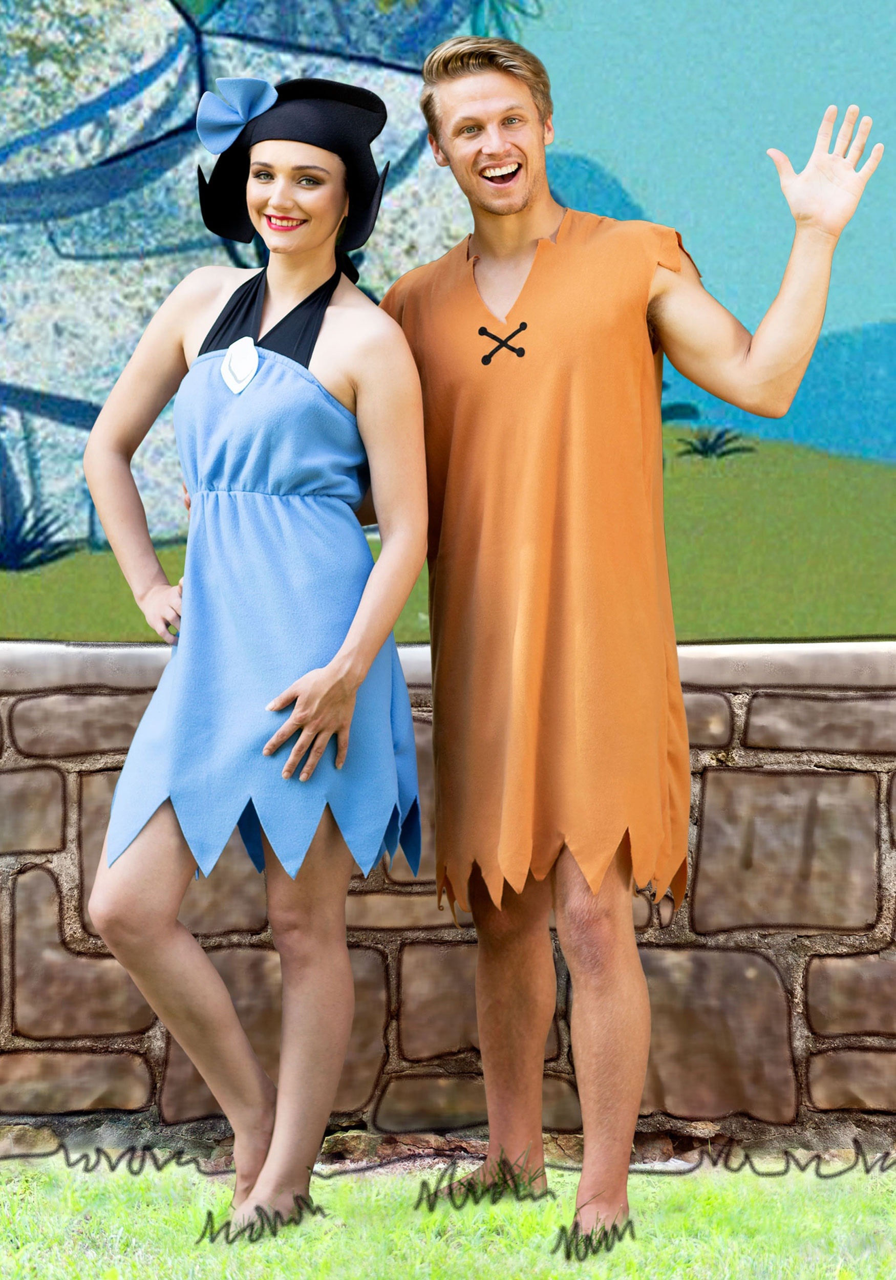 Barney Rubble Fancy Dress Costume For Adults , Adult The Flintstones Fancy Dress Costumes