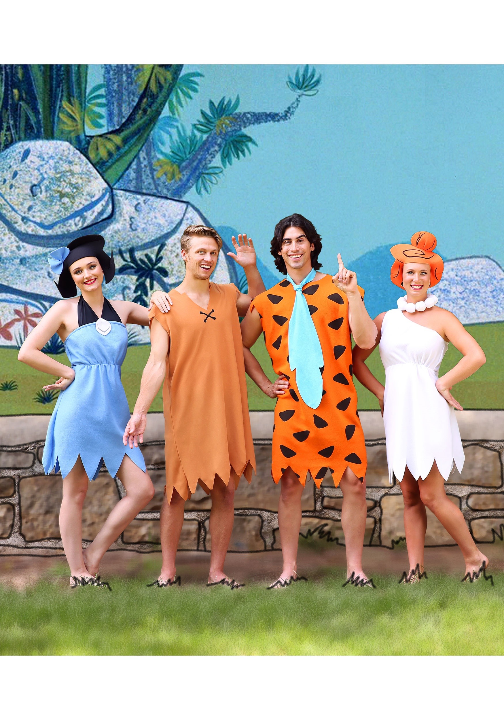 Betty Rubble Fancy Dress Costume For Women , Flintstones Fancy Dress Costumes