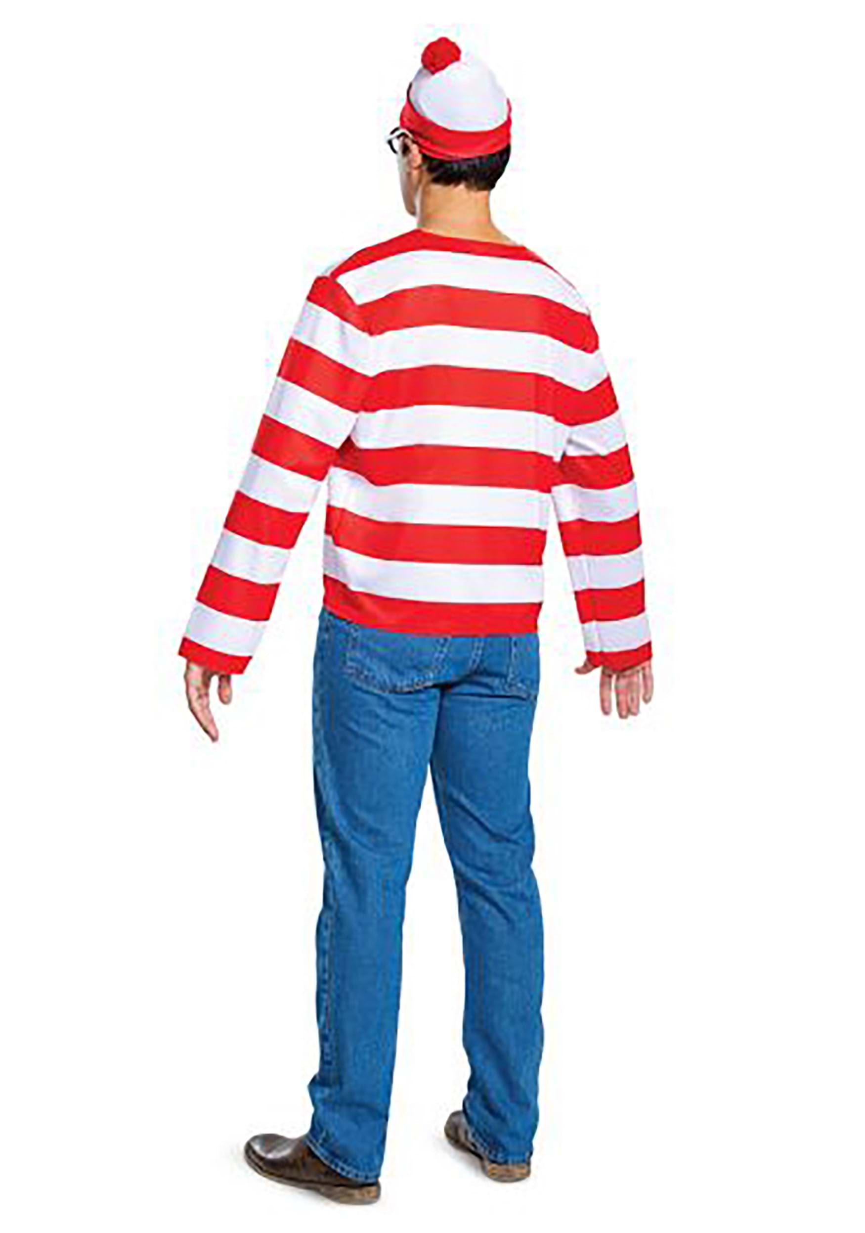 Where's Waldo Adult Classic Waldo Men's Fancy Dress Costume