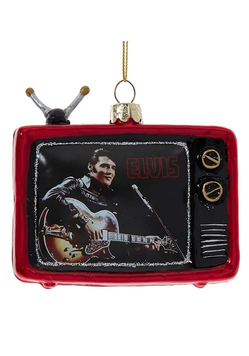 3.5" ELVIS GLASS TV ORNAMENT