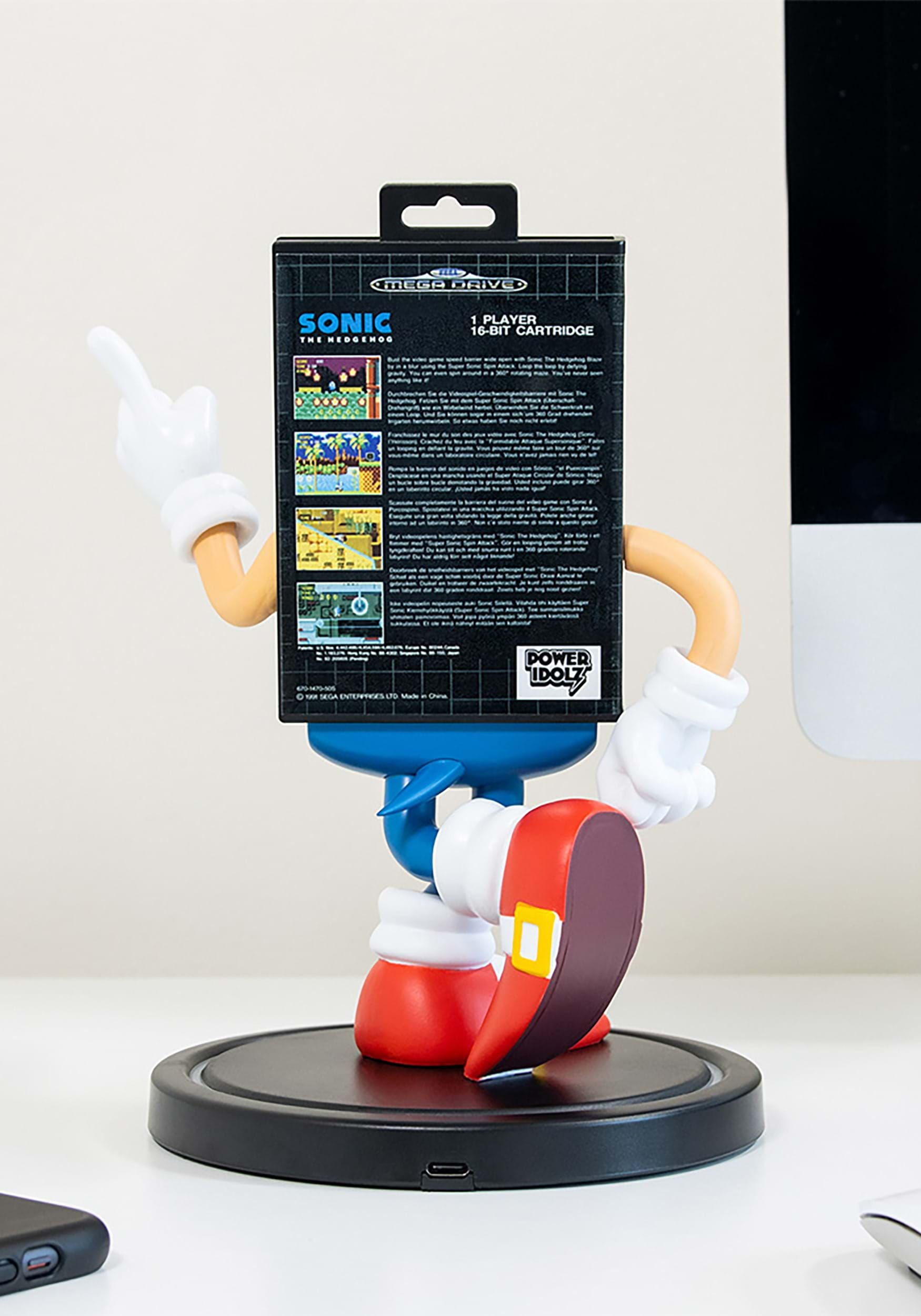 Sonic The Hedgehog Power Idolz Wireless Phone Charging Dock