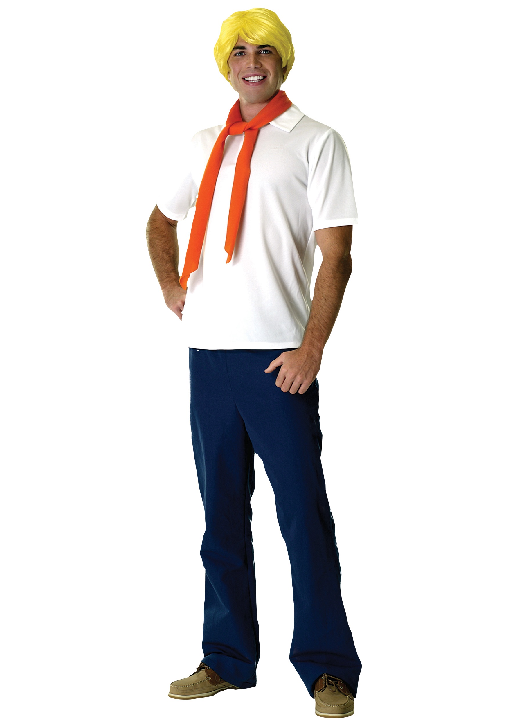 Adult Fred Fancy Dress Costume - Adult Scooby Doo Fred Fancy Dress Costume