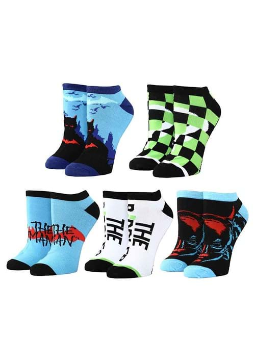 DC COMICS THE BATMAN MOVIE 5 PAIR ANKLE SOCKS