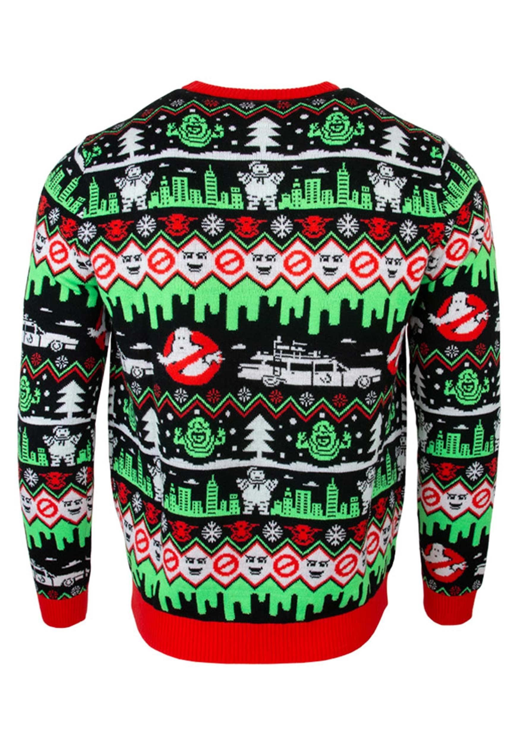 Ghostbusters Ugly Christmas Sweater For Adults