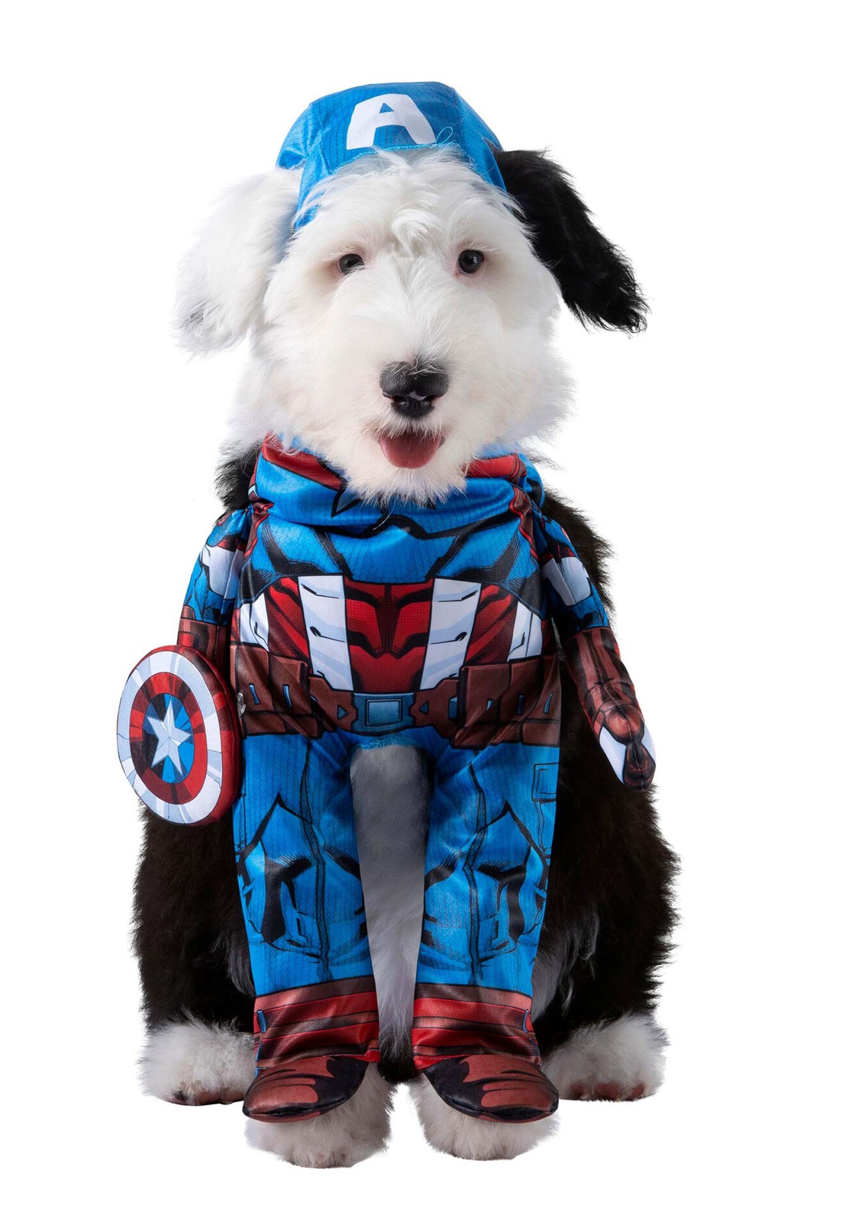 Captain America Pet Fancy Dress Costume