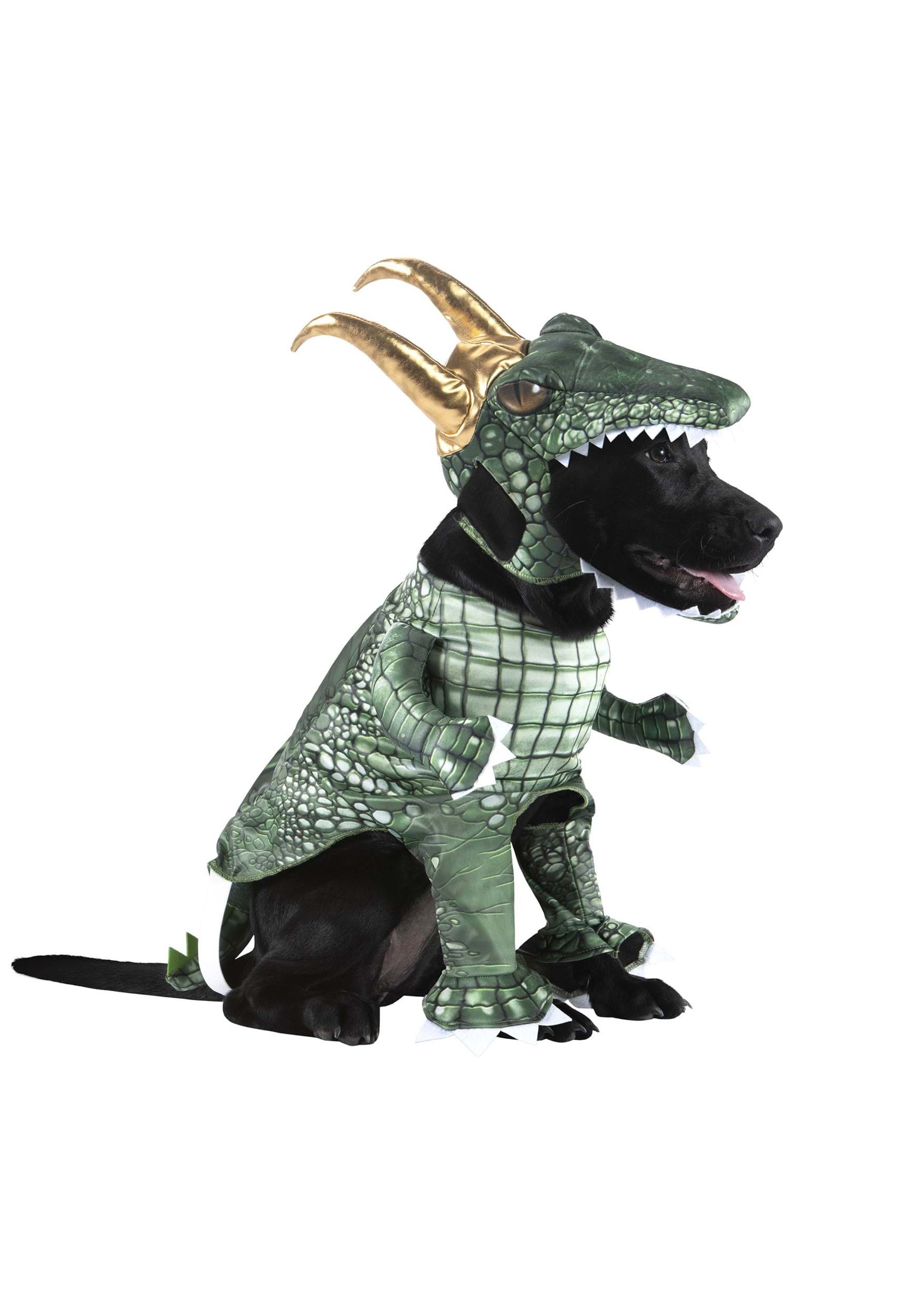 Alligator Loki Pet Fancy Dress Costume , Marvel Pet Fancy Dress Costumes