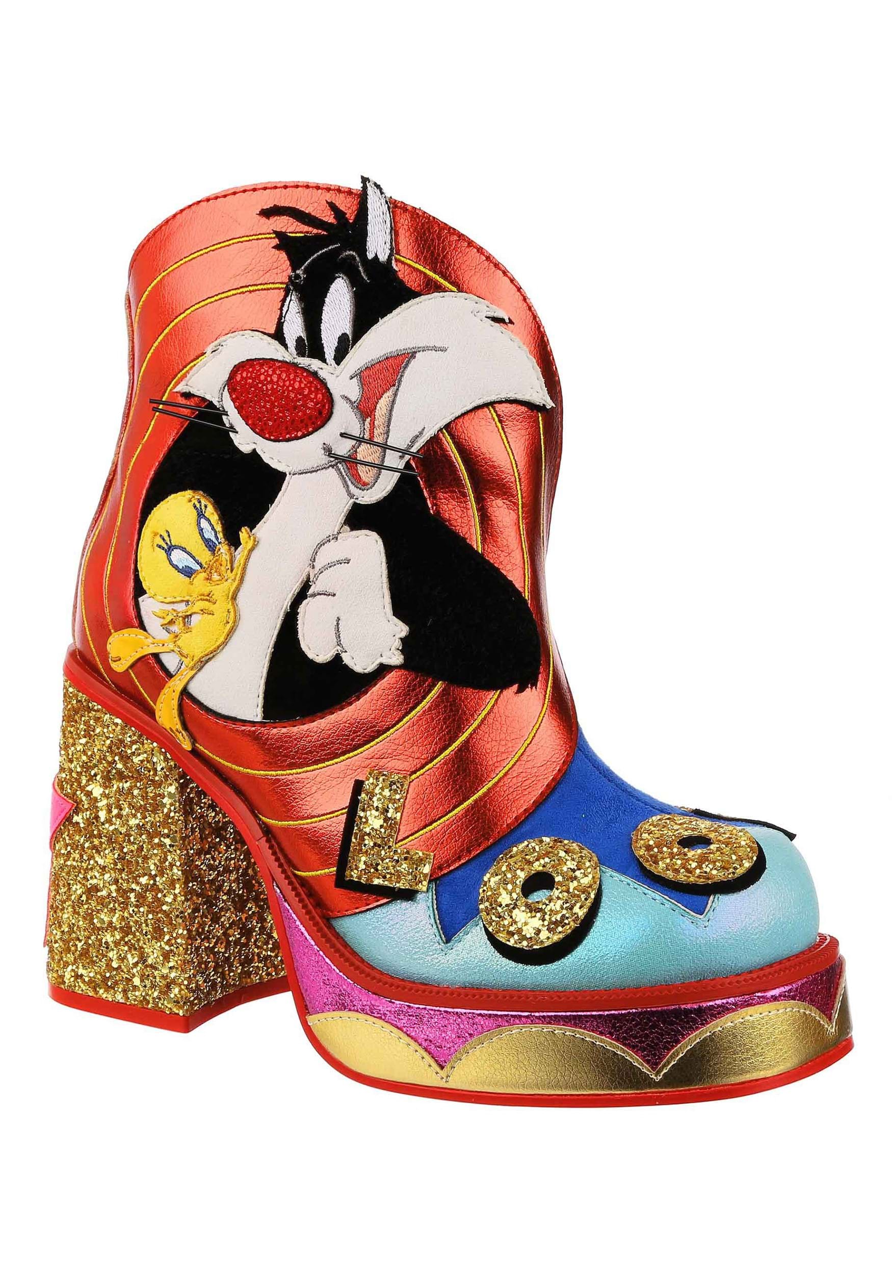 Irregular Choice Looney Tunes That’s All Folks Platform Heeled Boots