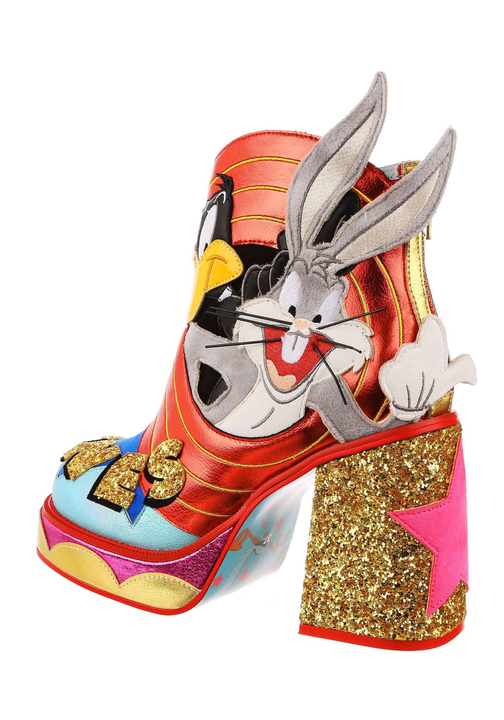 Irregular Choice Looney Tunes That’s All Folks Platform Heeled Boots