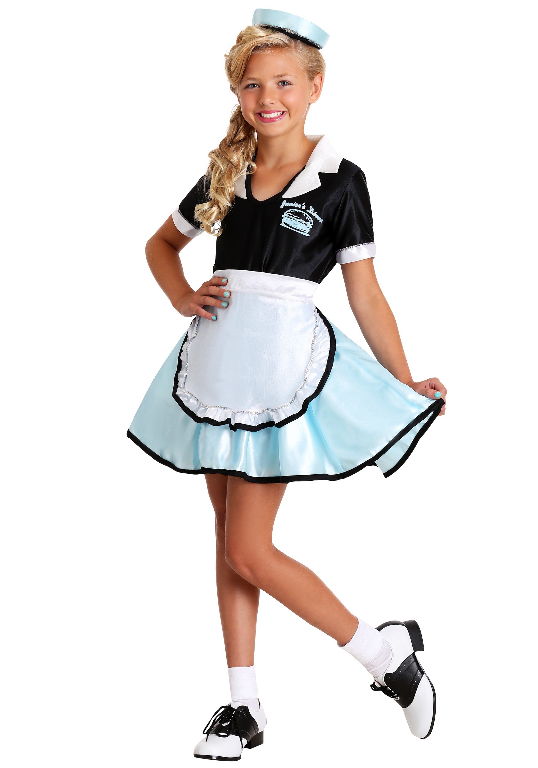 Kids Car Hop Sweetie Girl Fancy Dress Costume