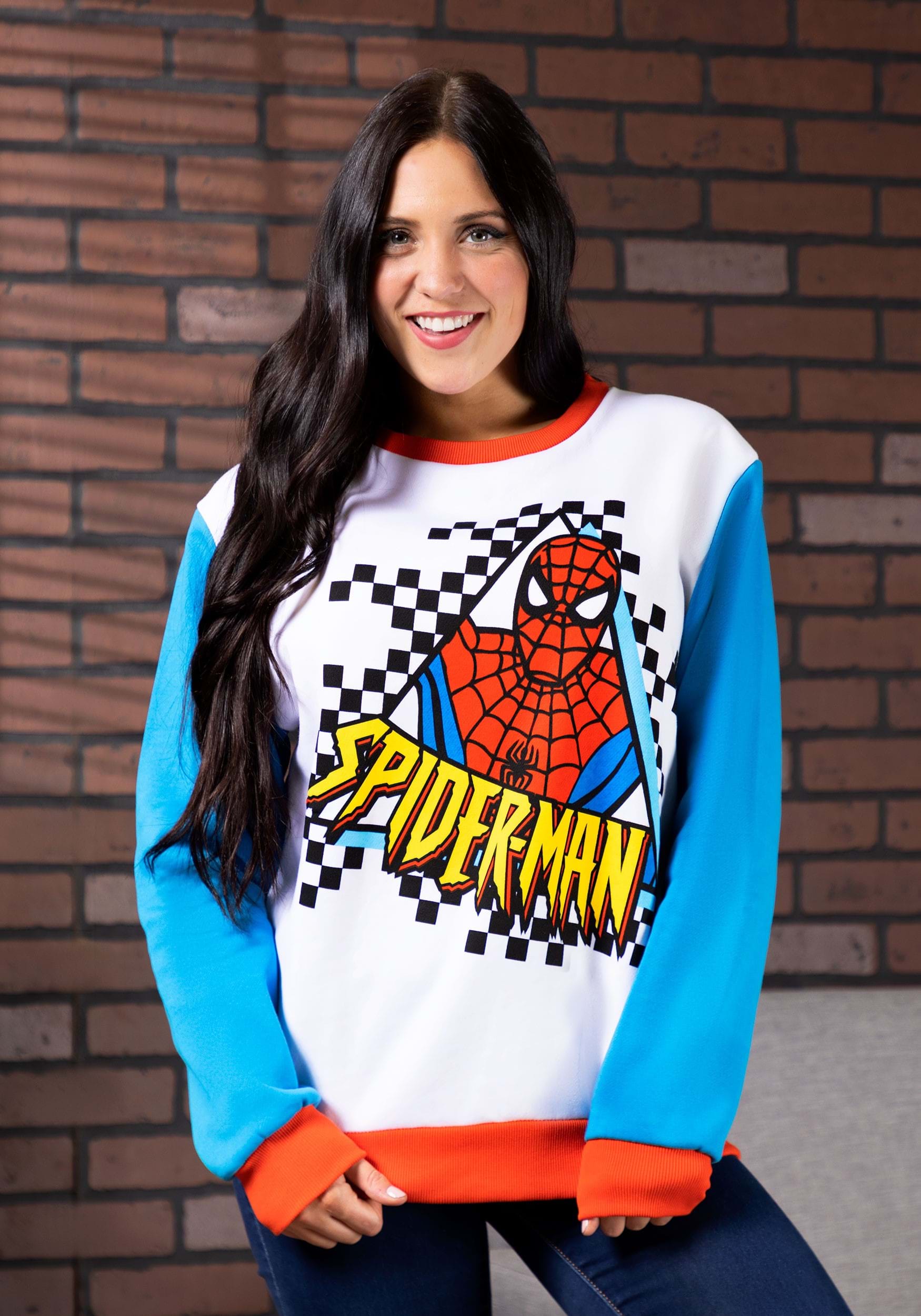 Cakeworthy Unisex Spider-Man Color Block Sweater For Adults