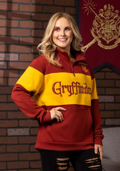 UNISEX GRYFFINDOR 1/4 ZIP SWEATER