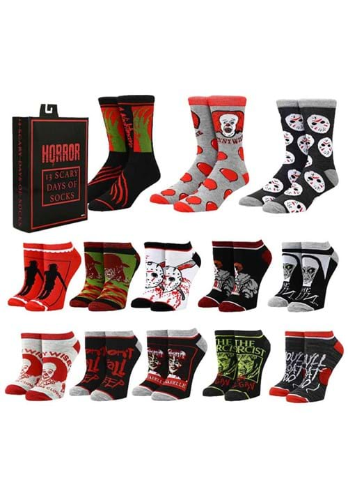 Horror Movie Icons 13 Days of Scary Socks Box Set