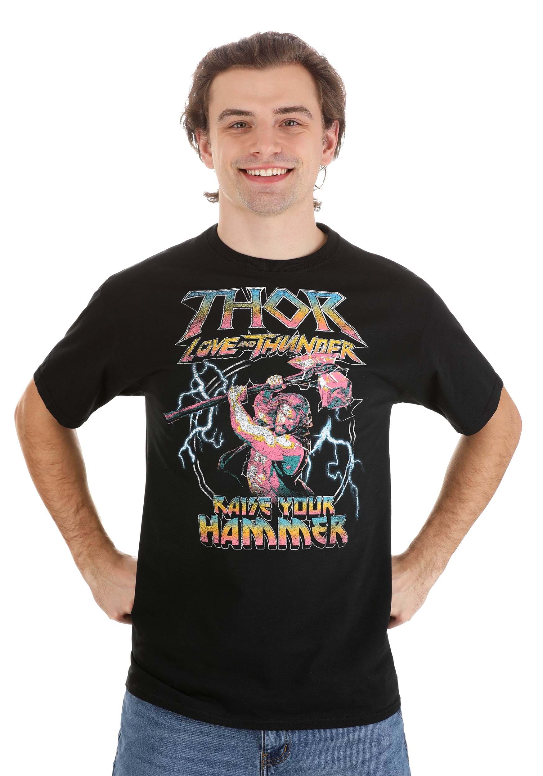 Adult Thor Raise Your Hammer T-Shirt , Marvel Gifts