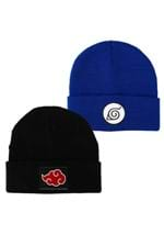 Naruto Hidden Leaf Village Akatsuki Combo Cuff Beanie Set