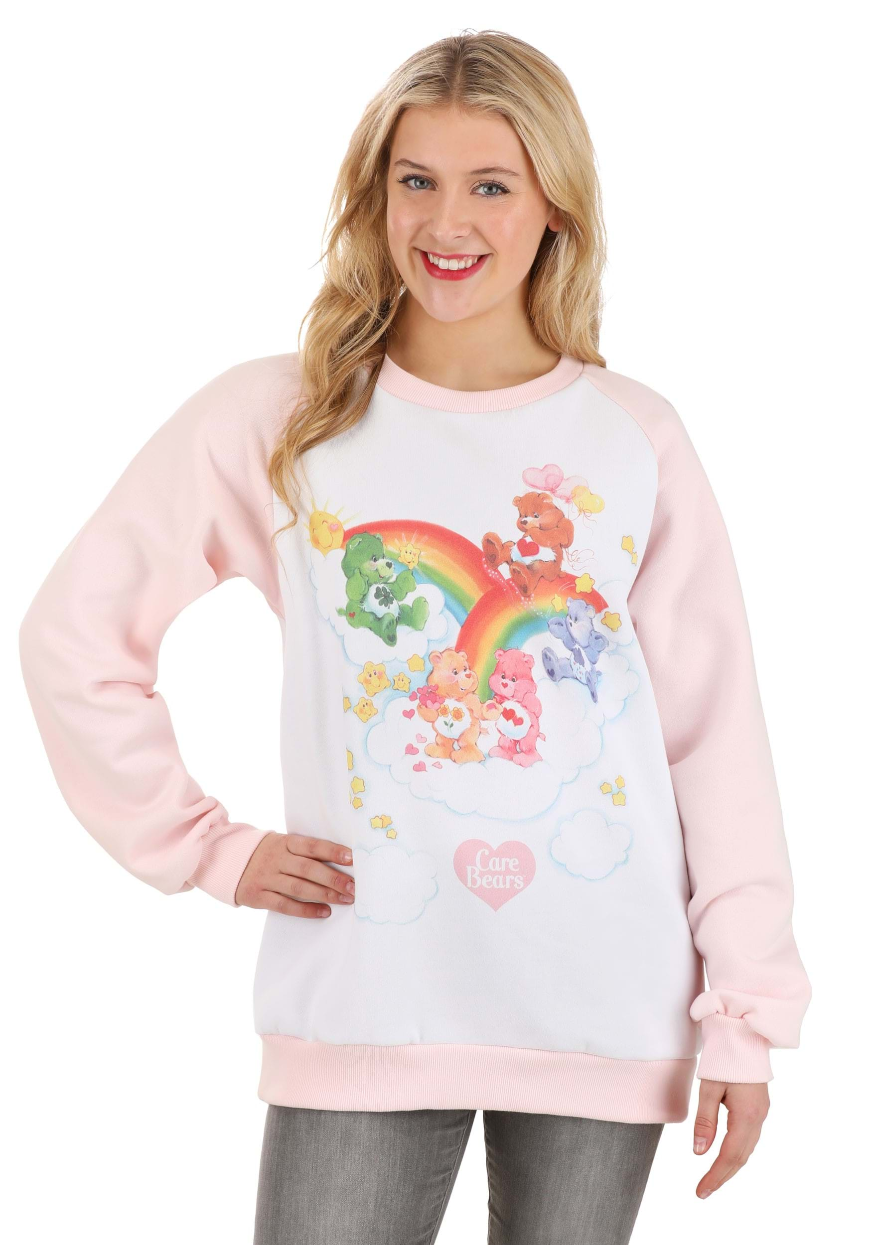 Adult Cakeworthy Care Bears Retro Raglan Sweatshirt