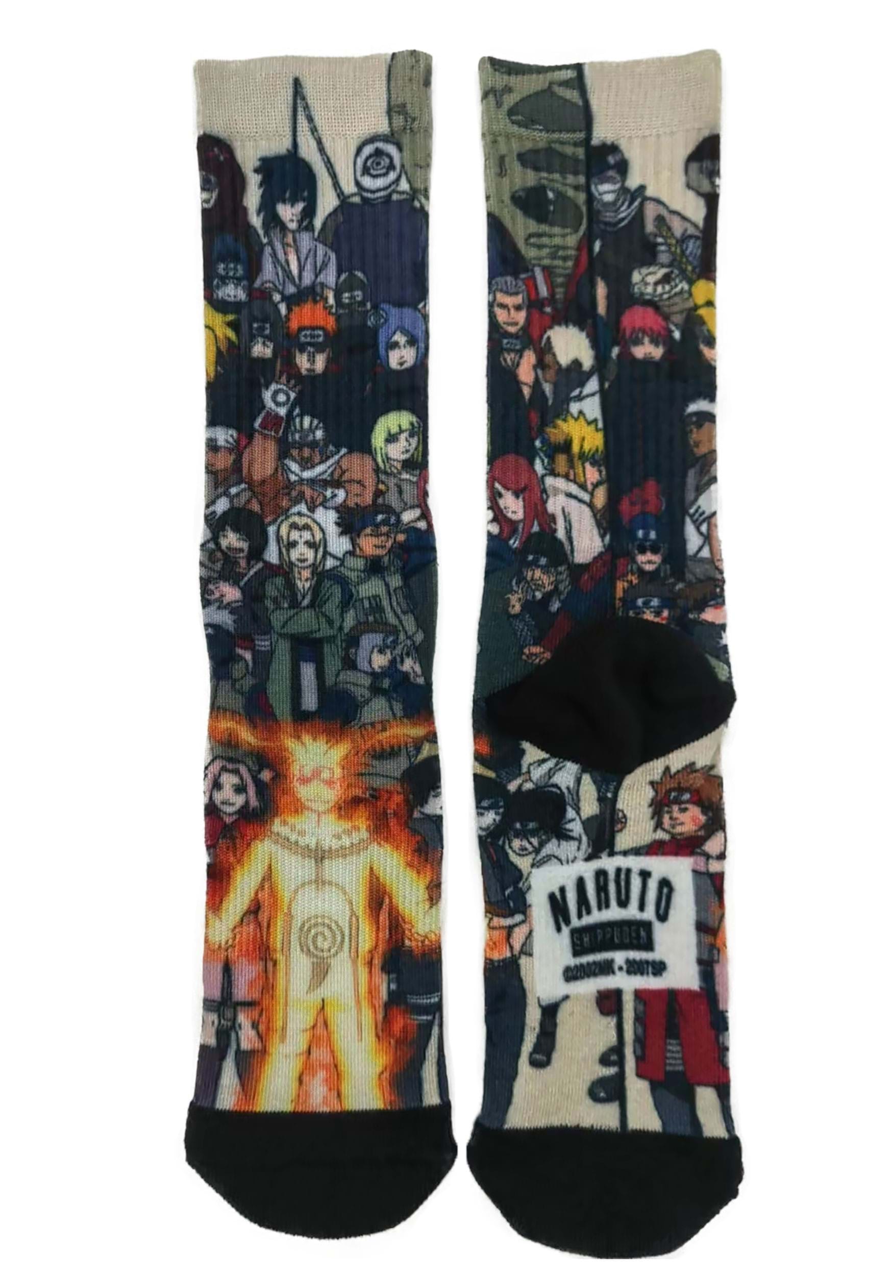 Adult Naruto Group Characters Sublimated Socks , Anime Socks