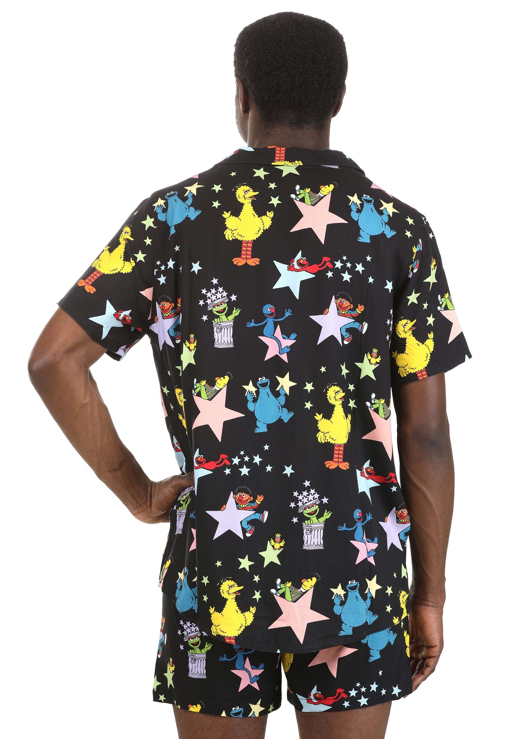 Cakeworthy Sesame Street Stars Button Up Shirt For Adults