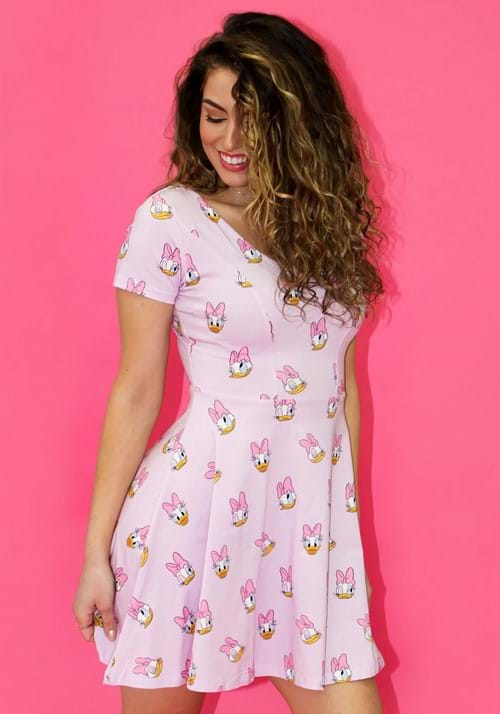 Womens Cakeworthy Daisy Duck V Neck Dress