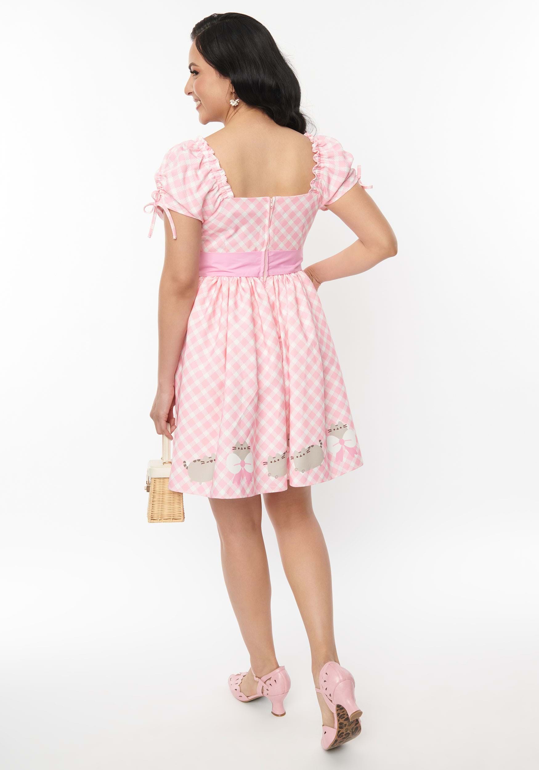 Women's Pusheen X UV Sweetheart Pink Neck Dress