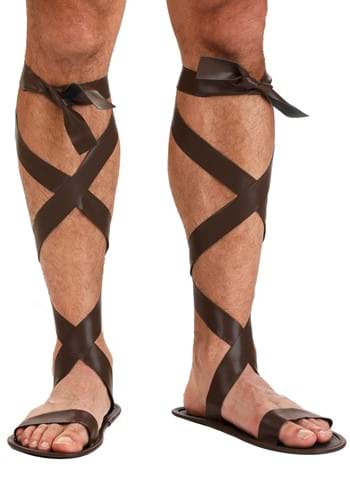 Adult Classic Roman Brown Costume Sandals