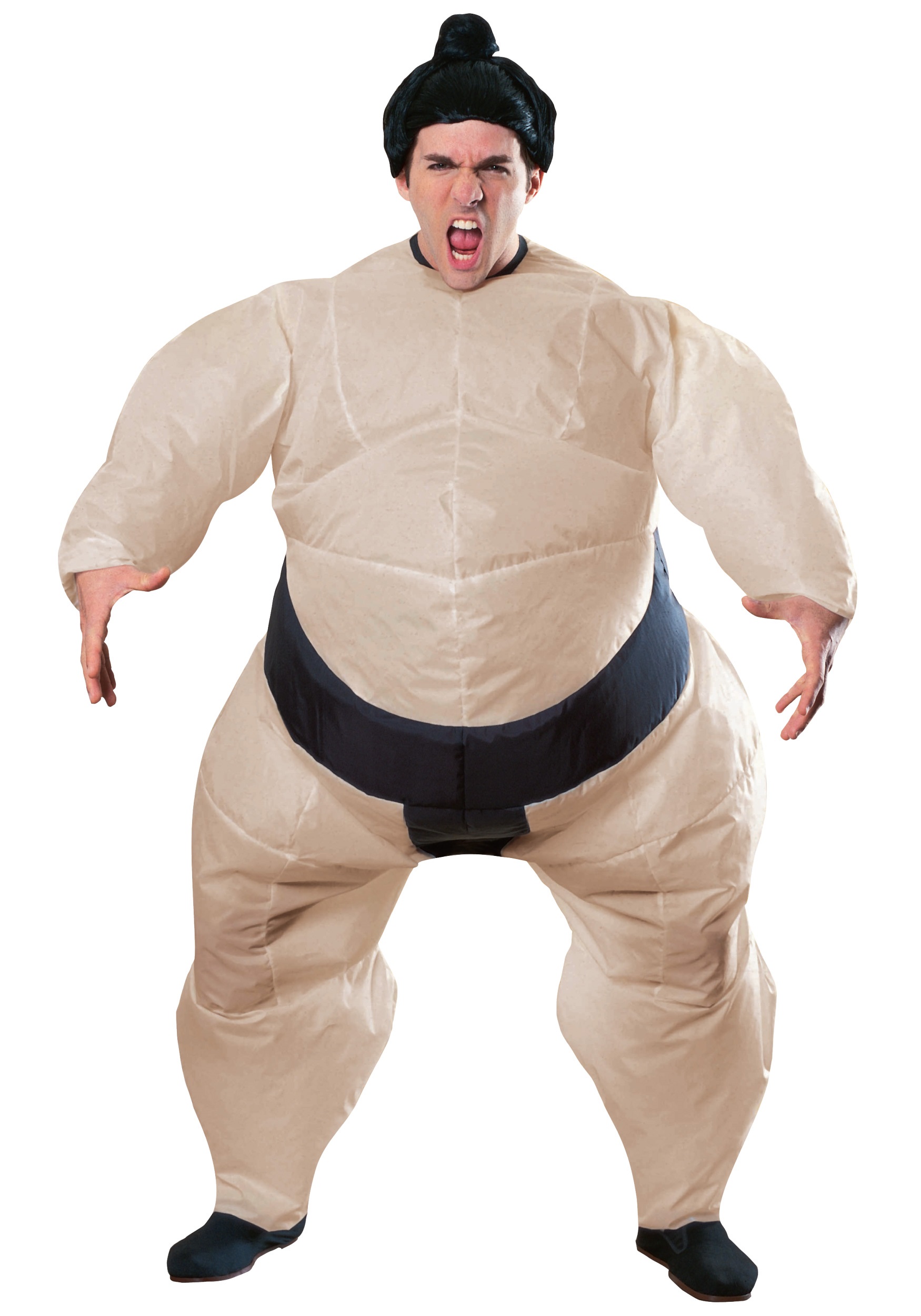 Inflatable Sumo Wrestler Mens Fancy Dress Costume