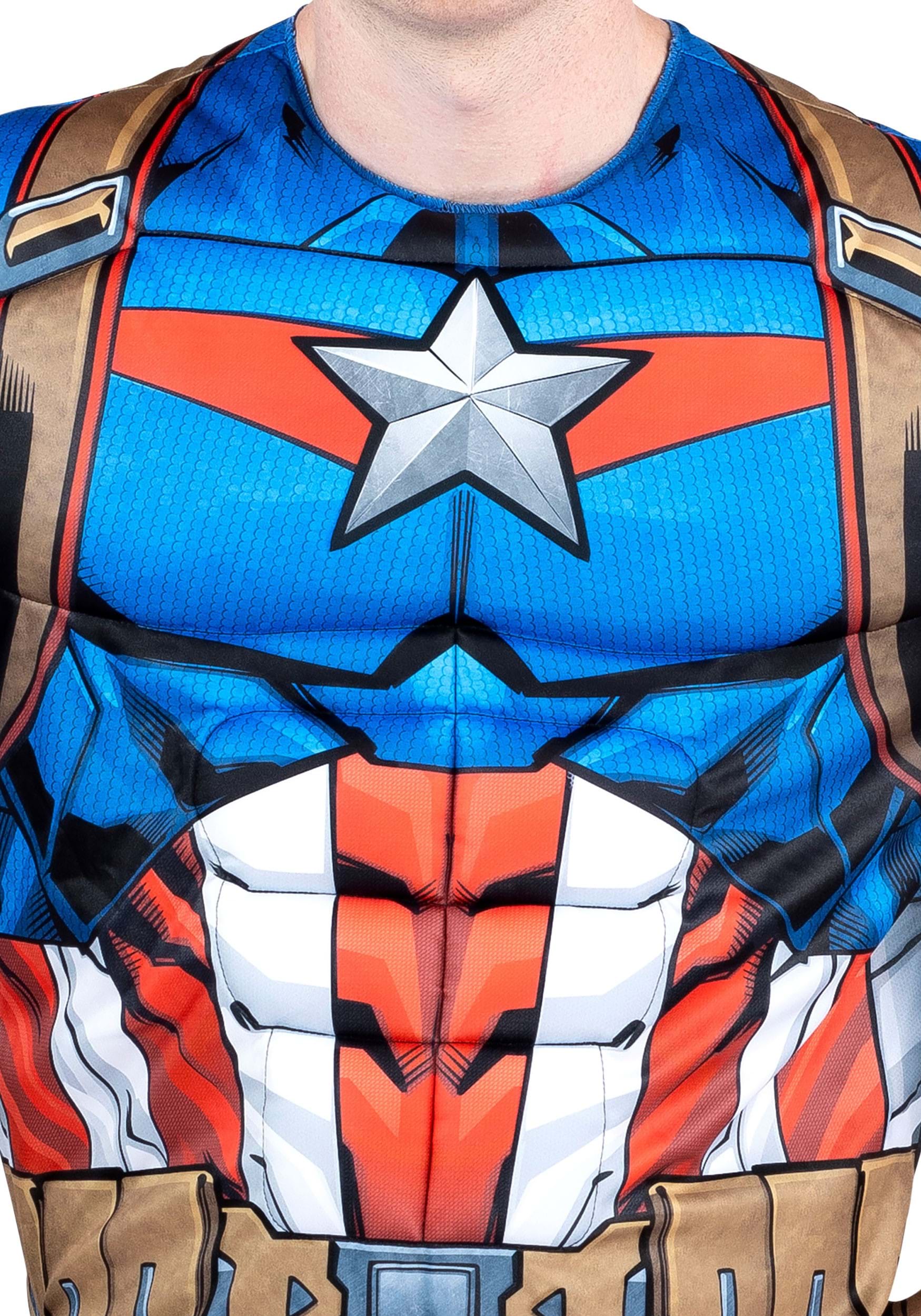 Captain America Qualux Adult Fancy Dress Costume
