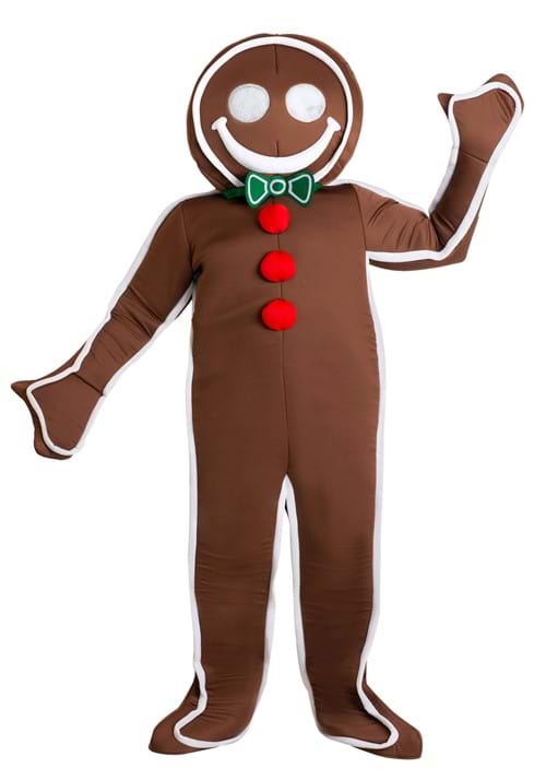 Plus Sized Iced Gingerbread Man Costume for Adults