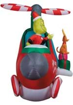 Animated Grinch in Helicopter Christmas Inflatable Alt 1